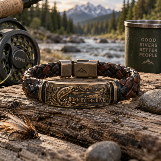 Riverborn Trout Bracelet – “Born By The River” Braided Fishing Bracelet