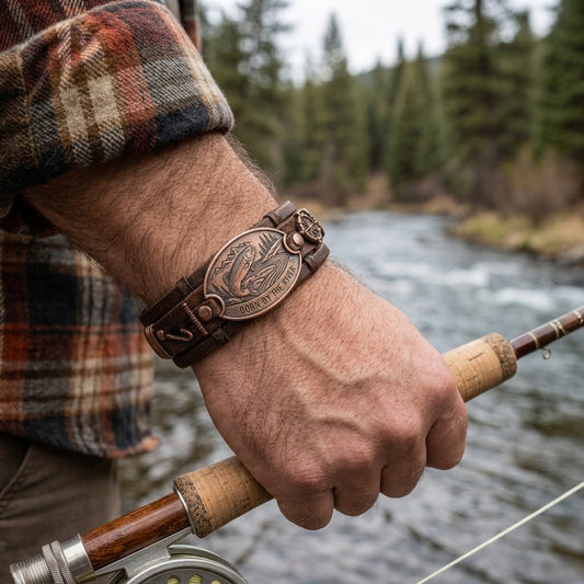 Born By The River Men's Vintage Copper Cuff Bracelet