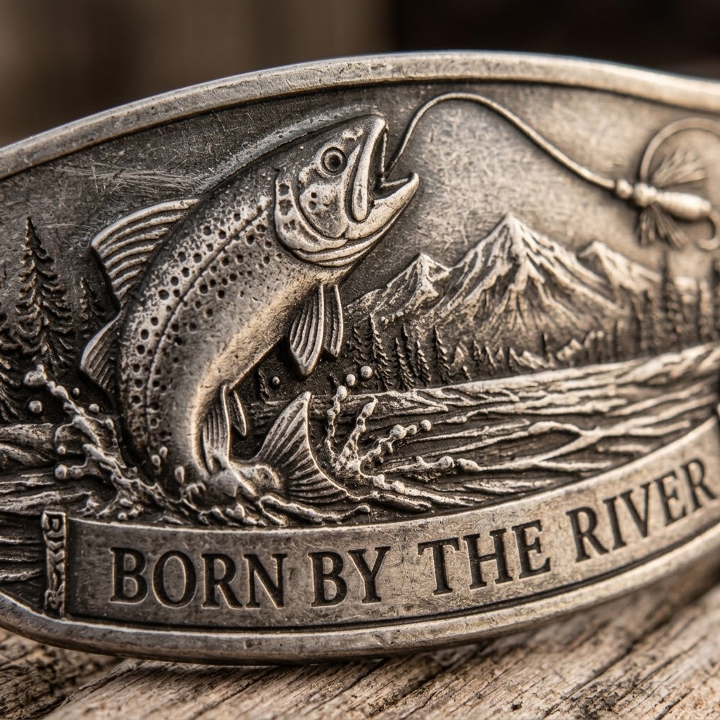 Born By The River Men's Braided Leather Bracelet