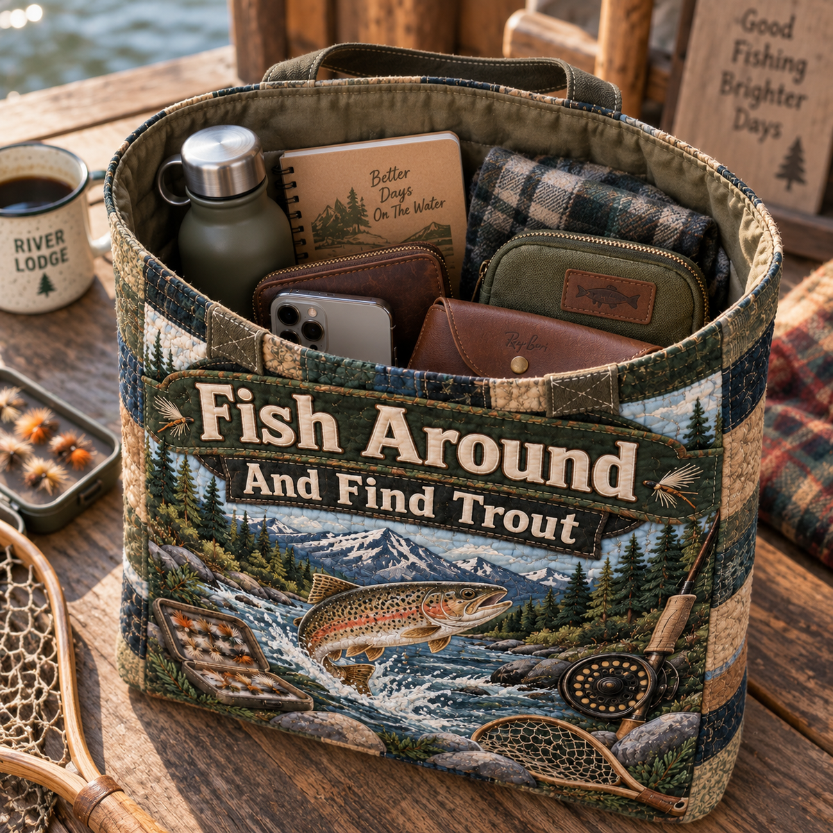 🎣Fish Around And Find Trout Tote Bag