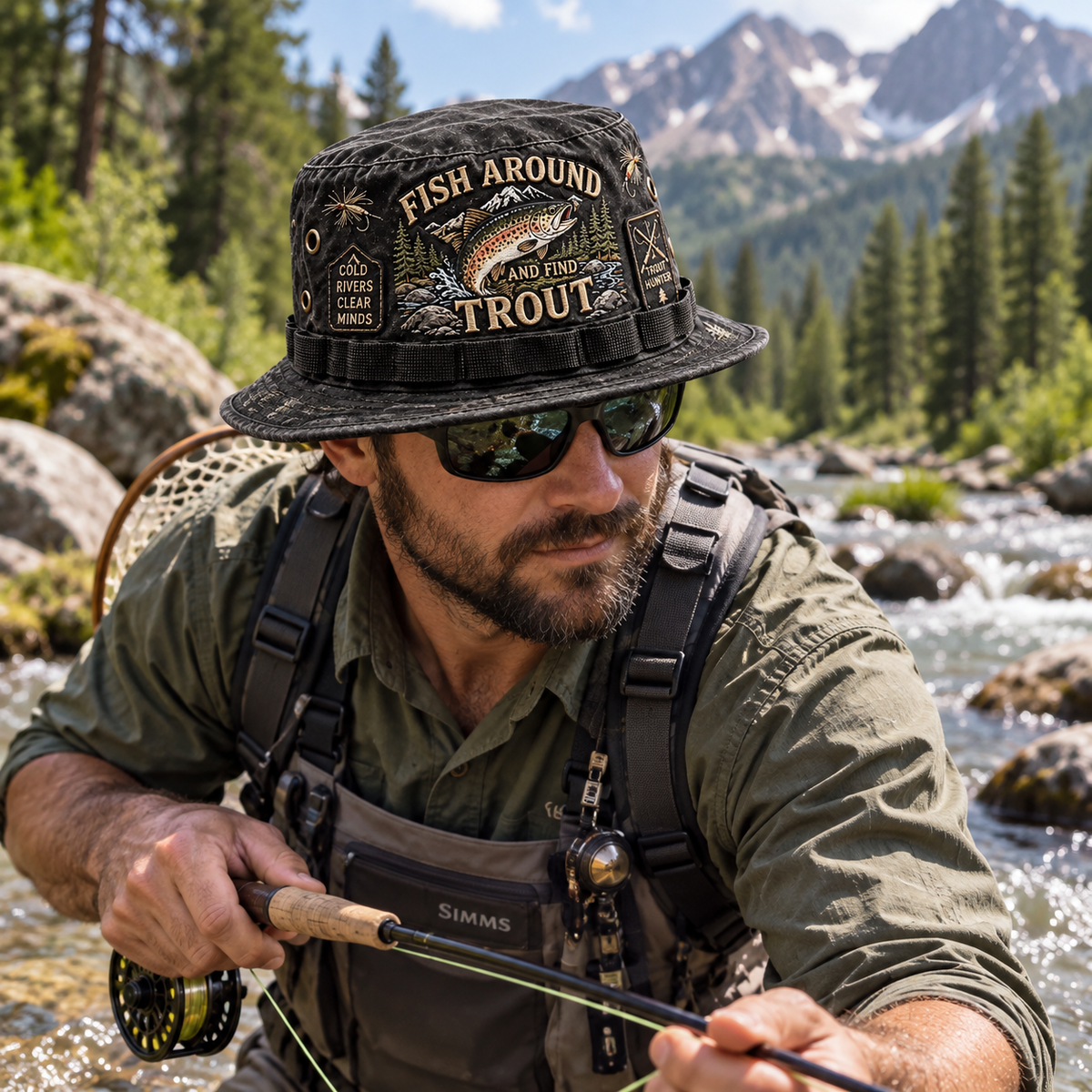 🎣Fish Around And Find Trout Fishing Hat